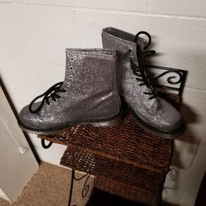 Sparkle combat boots